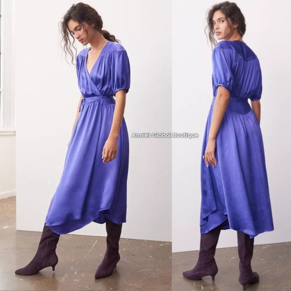 RARE NWT ANTHROPOLOGIE Katrina Wrap Midi Dress - Picture 3 of 4